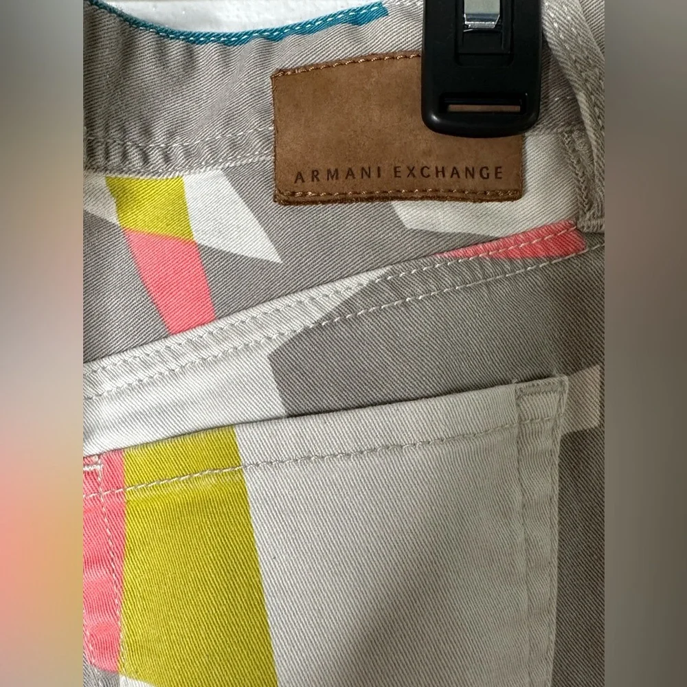 Armani Exchange Womens Pants Color block Size 4  Low Rise Straight Leg - Picture 6 of 7